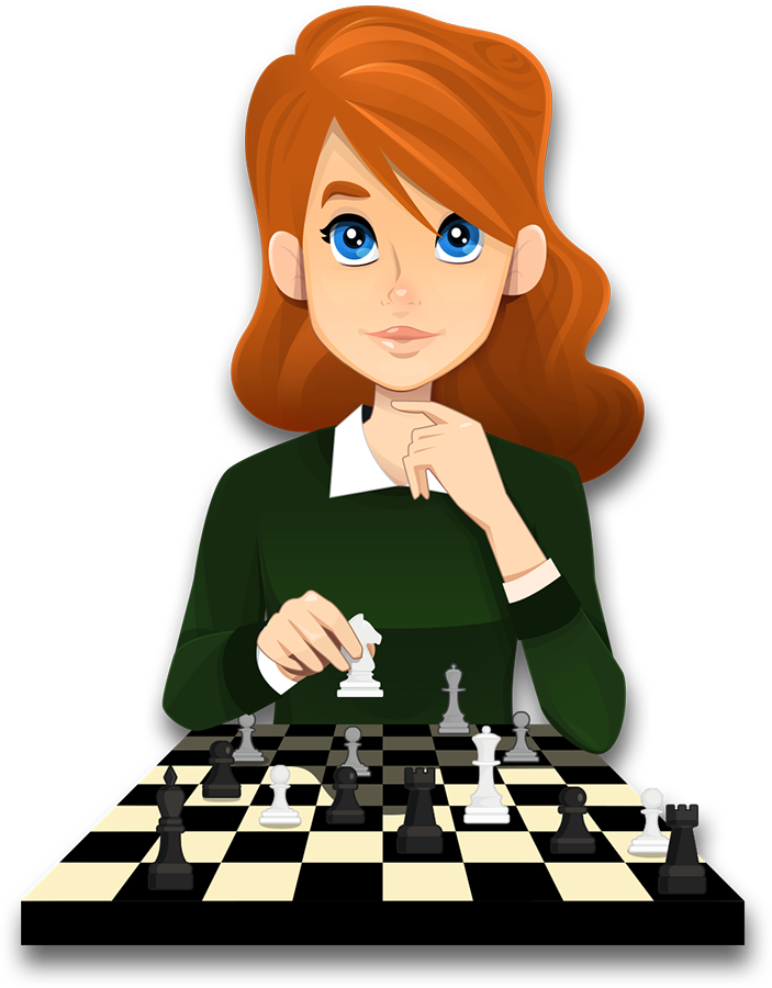 Chess Girl Cartoon